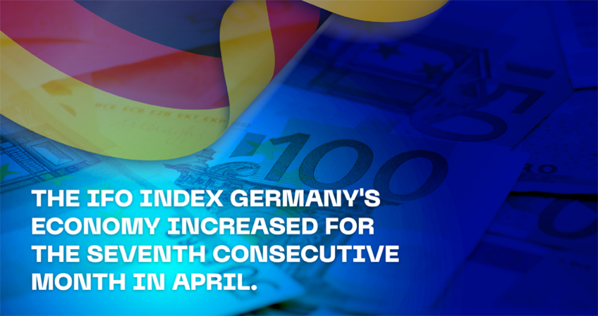 The Ifo index Germany's economy increased for the seventh consecutive month in April.